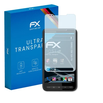 atFoliX 3x Screen Protection Film for HTC HD2 (T8585) Screen Protector clear - Image 1 of 4