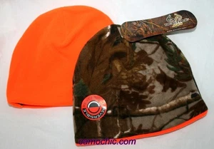 Realtree Camo Youth Fleece Reversible Stocking Hat Beanie, Blaze Orange - Picture 1 of 1