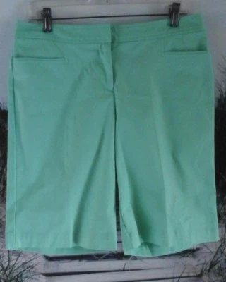 NUEVO Pantalones Cortos Bermudas Izod Damas 6 "Verde Pradera" Mezcla de Algodón Elastizados Foto 1 de 4