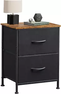 Nightstand, 2 Drawer Dresser for Bedroom, Small Dresser with 2 Drawers, Bedside - Picture 1 of 12