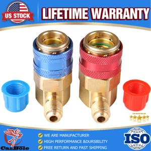 Quick Refrigerant Adapter Coupler Auto A/C Manifold Gauge Low/High AC HVAC - Picture 1 of 9