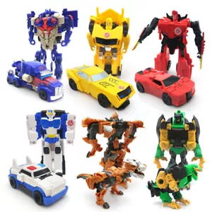 4 In 1 Transformer Robot Optimus Prime Bumblebee Grimlock Action Figure Toys - Picture 1 of 20