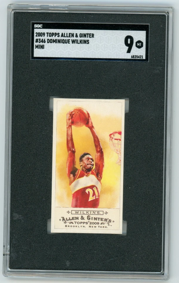 2009 Topps Allen & Ginter's Dominique Wilkins Mini #346 SGC 9 Mint Hawks - Image 1 of 1
