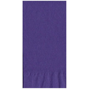 50 Plain Solid Colors Dinner Hand Towel Napkins Paper - Purple