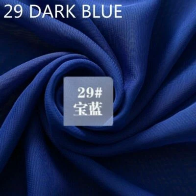 DIY Sheer Chiffon Fabric Material Plain Dress Sew Craft Solid Fabric Multicolour - Image 1 of 4