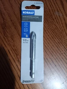 Kobalt Glass And Tile Bit Speedfit 1/2" With 1/4" Shank Brand New 3209750 - Picture 1 of 2