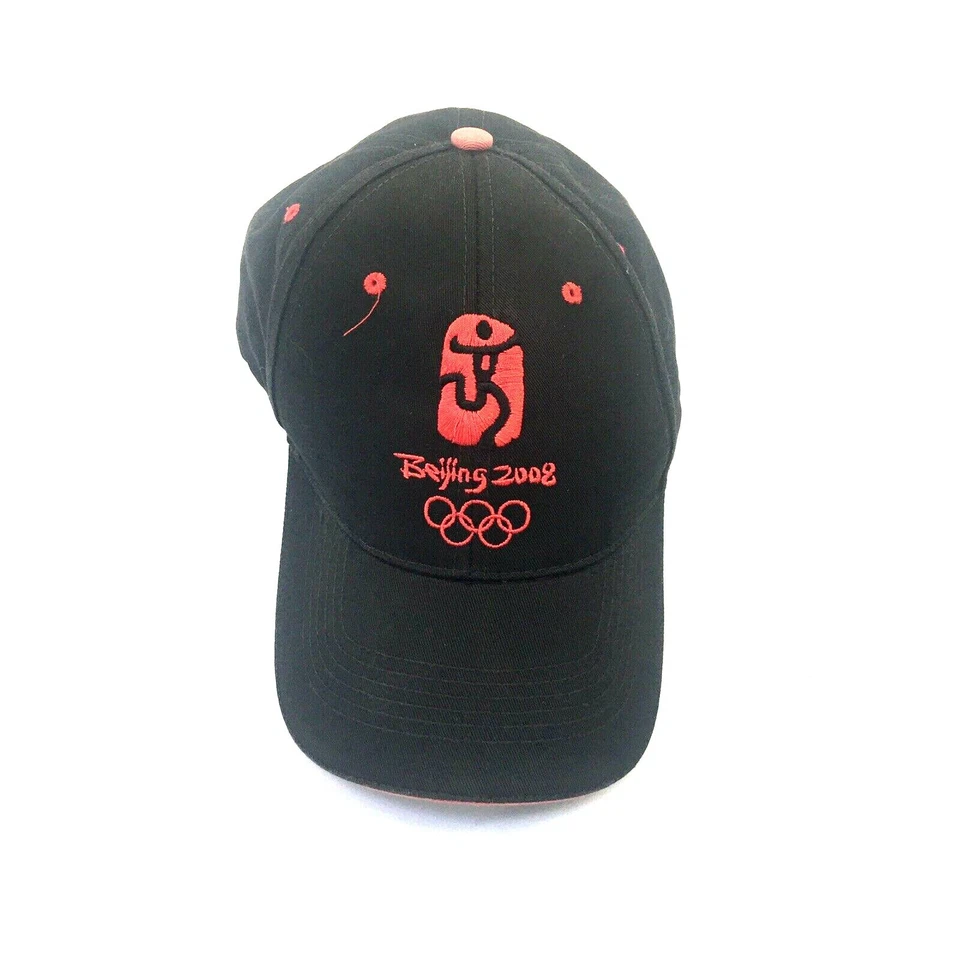 Beijing 2008 Olympic Baseball Hat Cap Adjustable Black and Red XXIX OLYMPIAD - Image 1 of 4