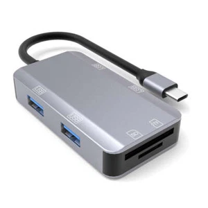 NK-3049 6 in 1 USB-C / Typ-C auf TF / SD-Kartenslot + 4 USB-Buchsenadapter (Platz  - Bild 1 von 7