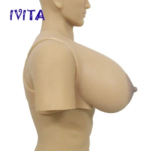 IVITA H Cup 8XL Silicone Breast Forms Breastplates for Crossdresser Drag Queen - Picture 1 of 7