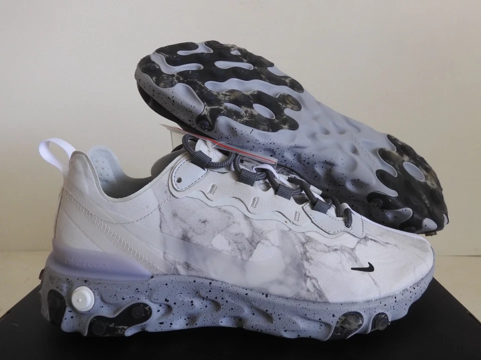 NIKE REACT ELEMENT 55 / KL KENDRICK LAMAR PURE PLATINUM-GREY SZ 7 [CJ3312-001] - Image 1 of 4