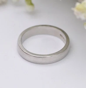 950 Platinum Wedding Band Ring 2008 7.5g 4mm - UK Size - N 1/2 | US Size - 6 3/4 - Picture 1 of 5