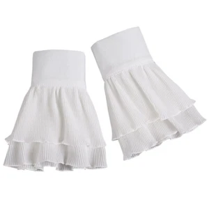Polsini Decorativi Maniche Polso Miss Sposa Chiffon Staccabile - Foto 1 di 12