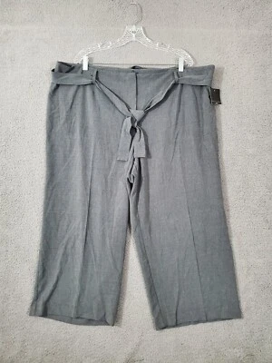 Pantalones Cortos Vintage Apostrophe Mujer 24W Gris Cinturón Pantalones Nuevo de Lote Antiguo b Foto 1 de 4