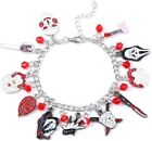 Heart Family Bracelet Charms - European Style Bangle with Dangles, Beads, and Pe