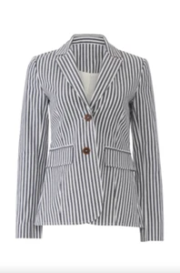 NEW Derek Lam 10 Crosby Stripe Blazer Size 4 #SJ1541 - Picture 1 of 9