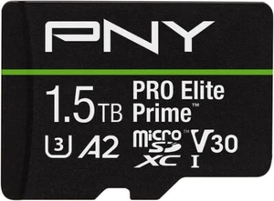 Memoria flash microSDXC PNY 1,5 TB PRO Elite Prime C10 U3 V30 A2 1,5 TB, negra - Imagen 1 de 8