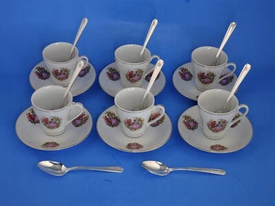 Juego de tazas y platillos vintage Sheraton Hotel Demitasse Oneida Hotel Plate cucharaditas Foto 1 de 4