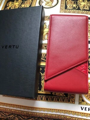 NUEVO Estuche Vertu Aster o Signature Touch 4.7" para pantorrillas con recorte de cocodrilo ROJO   Foto 1 de 4