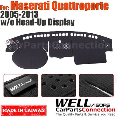 Wellvisors Dash Mat Dashboard Cover For 2005-2013 Maserati Quattroporte Black - Image 1 of 4