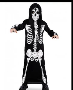 COSTUME TUNICA SCHELETRO 8/9 ANNI 138CM NERO BIANCO | CARNIVAL TOYS - Foto 1 di 1