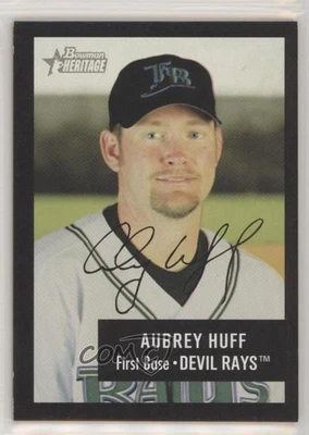 2003 Bowman Heritage Black Facsimile Signature Aubrey Huff #27 - Image 1 of 2