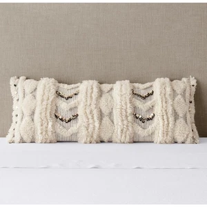 Restoration Hardware RH Moroccan Arrow Kilim Band Lumbar Wedding Pillow 14 x 36 - Picture 1 of 11