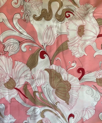 Kaufman Flower Power Mod Pink Cotton Craft & Quilt Fabric - 60” x 44” Foto 1 de 2