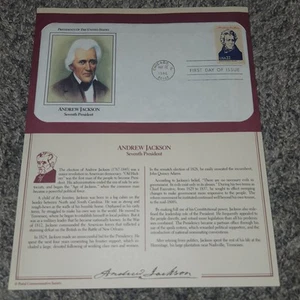 1986 First Day Cover Postal Commemorative Society Sheet Andrew Jackson President - Picture 1 of 5