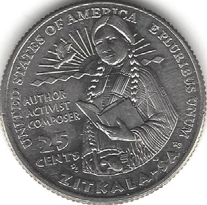 2024-P 25c ZITKALA SA AMERICAN WOMEN QUARTER (US COIN, MONEY, COLLECTIBLE) - Picture 1 of 3