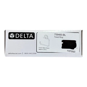 Delta 759460-BL Trinsic Collection Anello Asciugamano da Parete Finitura Nero Opaco - Foto 1 di 2
