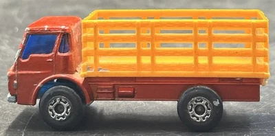 Vintage Matchbox Superfast No. 71 Dodge Cattle Truck 1976 Diecast Red And Yellow - Image 1 of 4