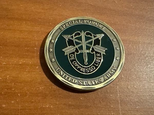 Moneta sfida berretto verde vintage US Army Special Forces - - Foto 1 di 2