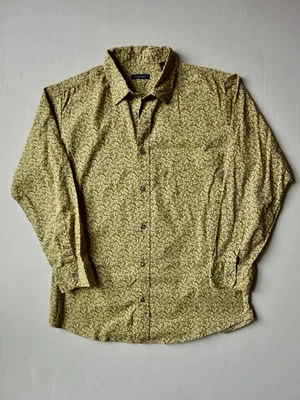 Vintage Club Room Long Sleeve Button Down Shirt Green Size M Leaf Print - Image 1 of 4