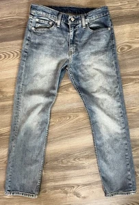 Jeans Levi's 513 slim dritto flex uomo 31x30 blu denim lavaggio medio zip mosca - Foto 1 di 12