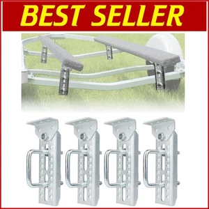 Galvanized Heavy-Duty Boat Trailer Bunk Brackets - Adjustable Support for Boats - Picture 1 of 9