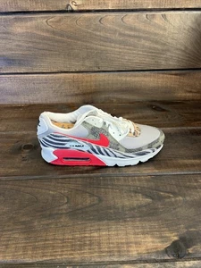 Nike Air Max 90 Túnel Estampado Animal Gris y Rojo Tenis Zapatos Hombres Talla 12  - Imagen 1 de 11