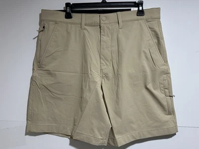 AMERICAN EAGLE OUTFITTERS - PANTALONES CORTOS PARA HOMBRE AE 24/7 FLEX CAQUI - TALLA 32 NUEVOS CON ETIQUETAS Foto 1 de 4