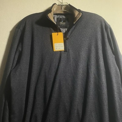 ENZO TOVARE Hombre Cuarto Cremallera 2XL Azul Marino Romeo 2 Nuevo Con Etiquetas Foto 1 de 4