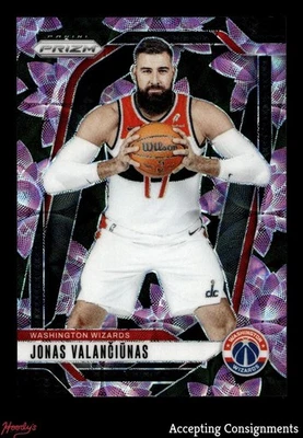 2024-25 Panini Prizm Prizms Lotus Flower #76 Jonas Valanciunas 13/18 WIZARDS - Image 1 of 2
