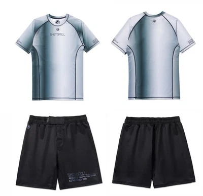 Shoyoroll Comp Standard 24.3 Rosa Rash Guard SS & Shorts Bjj No Gi Uniform - Image 1 of 4