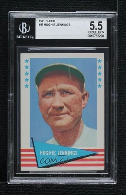 1961 Fleer Baseball Greats Hughie Jennings Hugh Jennings #47 BVG 5.5 HOF - Image 1 of 2