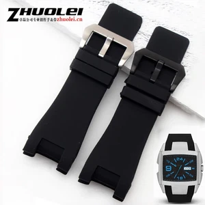 Correa de reloj de goma 32*17 mm para pulsera Diesel DZ1215 DZ1216 + herramientas - Imagen 1 de 6