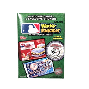 2016 Wacky Packages MLB Baseball Exclusive Factory Sealed Value Box 42 Cards - Picture 1 of 9