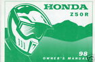 1998 Honda Motorcycle Xr50r Owners Manual New