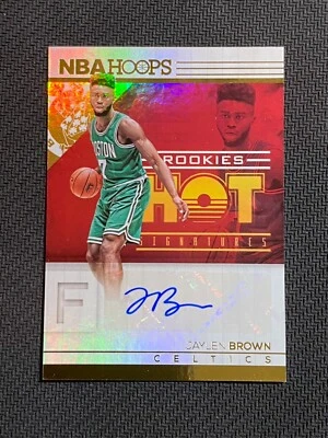 JAYLEN BROWN 2016 Panini NBA Hoops Auto Hot Signature Rookies RC #2 MVP - Image 1 of 4