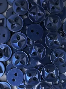 SIZE 20L - 1/2", STAR BUTTON, NAVY, 1 GROSS, SHINY FINISH, FREE SHIPPING IN USA - Picture 1 of 1