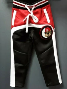 US Toddler / Baby / Kids Black Keys Bear Sweat Pants - Black/Red - Picture 1 of 3