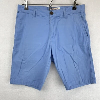 Pantalones Cortos Pingüino Hombres 30 Azul 9" Entrepierna Chino 100% Algodón Bolsillos Informales Comodidad * Foto 1 de 4