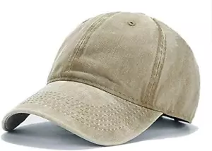 Unisex Vintage Washed Distressed Baseball-Cap Twill Adjustable Dad-Hat - Picture 1 of 12