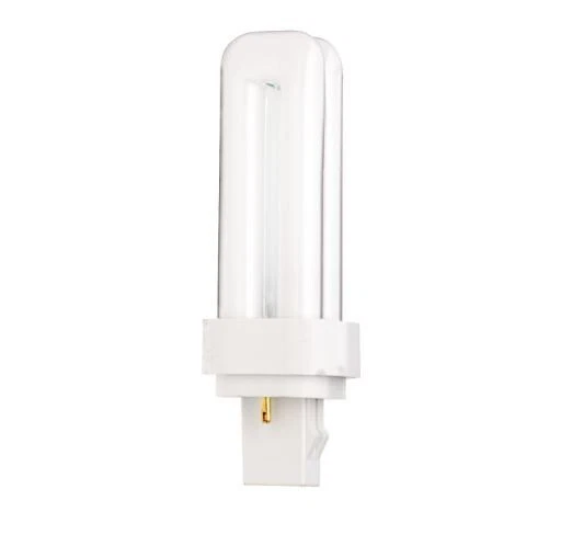 SATCO S8317 13W CFL 2700K 2-PIN GX23-2 BASE DOUBLE TUBE FLUORESCENT LIGHT BULB - Image 1 of 1